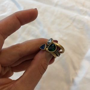 Antique gold stackable rings